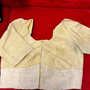 Gold blouse gently used !!
